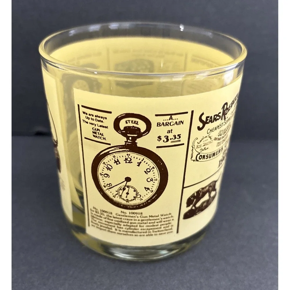 4  Sears Roebuck Whiskey Glasses Catalog Advertising Low Ball 3.5